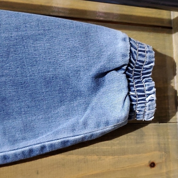 DENIM CHAMBRAY COTTON ON JOGGER SPORTY JEANS SIZE 2 - Picture 6 of 7